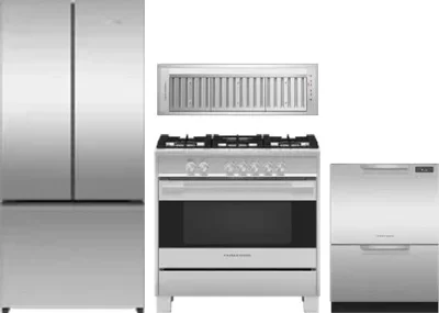 4 Piece Package Includes Refrigerator, Range, Hood And Dishwasher